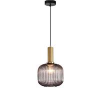 JQQJZLC Pendre à Abat-Jour en Verre côtelé, Plafond rétro Moderne Lampe Suspendue en Laiton, Chambre à Manger de Cuisine à la Chambre à Manger 1-Light (20 cm, Vert) fabriqué en Chine produite en