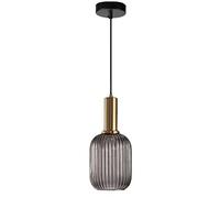 JQQJZLC Pendre à Abat-Jour en Verre côtelé, Plafond rétro Moderne Lampe Suspendue en Laiton, Chambre à Manger de Cuisine à la Chambre à Manger 1-Light (20 cm, Vert) fabriqué en Chine produite en