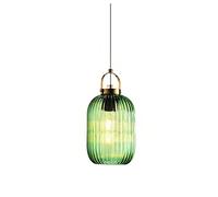 JQQJZLC Pendre de Lampe à Lampe Verte de 13 cm Verbe en Laiton, Barre loft rétro Moderne E27 Plafond Lampe Suspendue Salon de Chambre à Coucher de Chambre à Coucher 1-Light fabriqué en Chine Produit