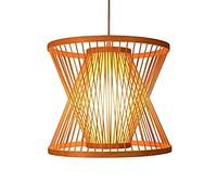 JQQJZLC Pendre en Osier Light Light de Style Japonais Bamboo Retro Assiettes à la Pendaison du Salon Restauration Hôtel Plafonnage Plafond Plafond Chandelier Foyer Showroom Éclairage E27 Intéressant