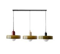 JQQJZLC Pendre Moderne du Milieu du siècle 3 Light Vintage Vert Vert Suspendu plafonnier Light Farmhouse Room Chandelier sur la Table Linaire Lithin Island Lighting pour la Chambre à Coucher