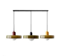 JQQJZLC Pendre Moderne du Milieu du siècle 3 Light Vintage Vert Vert Suspendu plafonnier Light Farmhouse Room Chandelier sur la Table Linaire Lithin Island Lighting pour la Chambre à Coucher