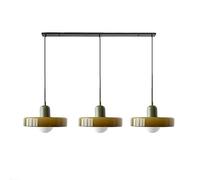 JQQJZLC Pendre Moderne du Milieu du siècle 3 Light Vintage Vert Vert Suspendu plafonnier Light Farmhouse Room Chandelier sur la Table Linaire Lithin Island Lighting pour la Chambre à Coucher