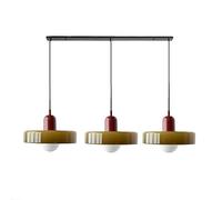 JQQJZLC Pendre Moderne du Milieu du siècle 3 Light Vintage Vert Vert Suspendu plafonnier Light Farmhouse Room Chandelier sur la Table Linaire Lithin Island Lighting pour la Chambre à Coucher