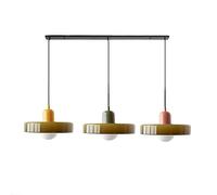 JQQJZLC Pendre Moderne du Milieu du siècle 3 Light Vintage Vert Vert Suspendu plafonnier Light Farmhouse Room Chandelier sur la Table Linaire Lithin Island Lighting pour la Chambre à Coucher