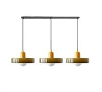 JQQJZLC Pendre Moderne du Milieu du siècle 3 Light Vintage Vert Vert Suspendu plafonnier Light Farmhouse Room Chandelier sur la Table Linaire Lithin Island Lighting pour la Chambre à Coucher