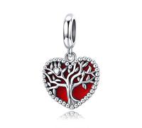 JQQJZLC Perle de Bijoux de Filles Amélance Authentique de la Vie Famille Famille Arbre de Noël Charmes Bracelet Fit, Sterling, Cubic Zirconia Accessoires