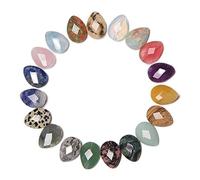 JQQJZLC Perles de Pierre à facettes à facettes pour Femmes Drop dépose Malachite Bracelet Boucle d'oreille Collier Accessoires pour Bijoux -Gold, 9 mm juif