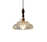 JQQJZLC Personnaire de Pendant en Verre Transparent en Forme de pétale Roman de Plafond en Verre décoré Plafond Plafond plafonnage Assemblées d'éclair