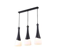 JQQJZLC Personnalité Mode Trois têtes Pendant l'éclairage, E27 Éclairage de Lustre Noir Simple Moderne, lumière Suspendue, Chambre de Salle à Manger des Lampes de Chambre à Coucher. 3 Round