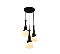 JQQJZLC Personnalité Mode Trois têtes Pendant l'éclairage, E27 Éclairage de Lustre Noir Simple Moderne, lumière Suspendue, Chambre de Salle à Manger des Lampes de Chambre à Coucher. 3 Round