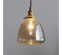 JQQJZLC Place d'éclairage Pendentif îlot de Cuisine Suspendue Suspendu en Laiton, Gree Greed Glass Shade Drop Plafond Lightture, Lampes rétro en Suspension pour la Table de Table à Manger