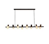 JQQJZLC Plafonnier, rétro Multi-tampes E27 Lustre Industriel Ligne métal Suspendue Mot éclair