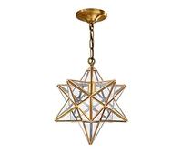 JQQJZLC Postmoderne Moravian Star Glass en Verre à Lampe Lampe de 15 Pouces Fixtumelight Kitchen Chandelier Suspendu Tout éclairage Technique en cuivre pour Chambre de Salon / 2828 cm intéressant
