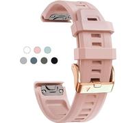 JQQJZLC pour Bracelet Garmin Fenix 6S 5S 7S Watchband 20 mm pour Fenix 6s Pro 5S Plus en Or Rose Boucle de Boucle en Silicone