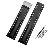 JQQJZLC Pour le groupe de montre 22 mm 24 mm STRAPE DE CUIR ALIGNE
