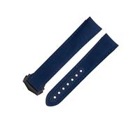 JQQJZLC Pour STRAP OMEGA pour AT150 SEAMASTER 300 Planet Ocean de Ville Speedmaster Curbed Watch Band 20 mm Ligne Blue High Density Nylon CowHide Watch Bands