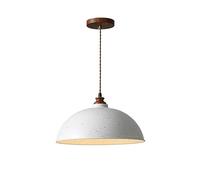 JQQJZLC Prime à tête Unique Art en Bois Lustre Lustre Japonais Éclairage rétro Japonais Blanc Metal Lampe Réglable Ajustement des lumières décorées de Base E27 pour la Chambre à Coucher de l'îlot