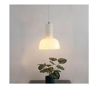 JQQJZLC Prôles Nordiques avec Une Teinte en Verre de Lait Lustre Vintage pour Chambre à Manger de la Salle à Manger îlot de Cuisine E27 Plafond Pendant Lampe réglable crème française Lumière Blanche