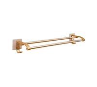 JQQJZLC Rack de Serviette, Barre de Serviette en Aluminium, NOPERFORATION Double Rail Bilateral CORCHE CORCE Prester Coper/GOL