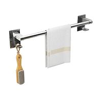 JQQJZLC Rack de Serviette Murale, Barre de Serviette Simple et Double, durable304 en Acier Inoxydable, Accessoires de Salle de Bain - 16,5/20,4/24,4/28,3/32.2 Pouces / 62 cm/c