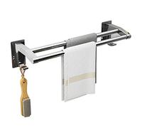 JQQJZLC Rack de Serviette Murale, Barre de Serviette Simple et Double, durable304 en Acier Inoxydable, Accessoires de Salle de Bain - 16,5/20,4/24,4/28,3/32.2 Pouces / 62 cm/c
