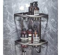 JQQJZLC Rack de Serviette Tous Ensemble de quincaillerie de Salle de Bain Gris en cuivre, Barre de Bain de Salle de Bain, Support de Serviette, Panier Triangle, Accessoire de Salle de Bain Mural