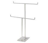 JQQJZLC Rails à Serviettes, en Acier en Acier Inoxydable Écharpe étouffage Support de Bain Baignoire Rack de Serviette à Main Organisateur à Double Barre