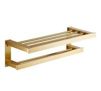 JQQJZLC Rails de Serviette, Serviette à Serviette Serviette à Serviette Double Serviette à Serviette brossée Espace en Aluminium métalle de Salle de Bain Porte-Serviette de Serviette étagère
