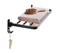 JQQJZLC Rails de Serviettes Salle de Bain Aluminium Anti-Bain Porte-Serviette avec Crochet Pliable de Serviette Pliable Support d'accessoires de Salle de Bain