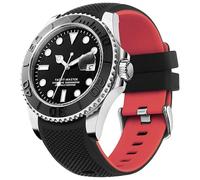 JQQJZLC Rubber 20 mm Watch Band 22 mm Watch Band Silicone No Gaps Sangle pour Samsung Galaxy Watch 46 mm Watch GT4 46 mm Bands de montre