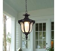 JQQJZLC Rustique Victorien E27 extérieur étanche Plafond Pendentif Clair américain aérien extérieur imperméable Lustre européen Corridor Corridor Forme de Raisin
