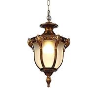 JQQJZLC Rustique Victorien E27 extérieur étanche Plafond Pendentif Clair américain aérien extérieur imperméable Lustre européen Corridor Corridor Forme de Raisin