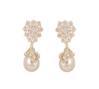 JQQJZLC S925 Silver Needle Zircon Roucles d'oreilles incrustées avec des boucles d'oreilles rétro du palais français