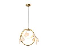 JQQJZLC Salle à Manger en Laiton Céramique Ginkgo Leaf décor en Verre Suspendu de la Cuisine de Cuisine
