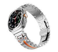 JQQJZLC Sangle de luxe en acier inoxydable pour Samsung Galaxy Watch Ultra 47mm Metal No Gaps Connector Band pour Galaxy Watch 47 Ultra Bracelet