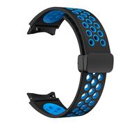 JQQJZLC Sangle de silicone de 20 mm pour Samsung Galaxy Watch 6 Classic 43 47 mm 5pro 45 mm Breather No Gaps Buckle Watch 7 6 5 4 40 mm 44 mm Bands