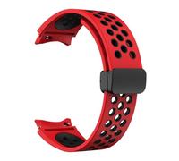 JQQJZLC Sangle de silicone de 20 mm pour Samsung Galaxy Watch 6 Classic 43 47 mm 5pro 45 mm Breather No Gaps Buckle Watch 7 6 5 4 40 mm 44 mm Bands