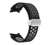 JQQJZLC Sangle de silicone de 20 mm pour Samsung Galaxy Watch 6 Classic 43 47 mm 5pro 45 mm Breather No Gaps Buckle Watch 7 6 5 4 40 mm 44 mm Bands