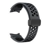 JQQJZLC Sangle de silicone de 20 mm pour Samsung Galaxy Watch 6 Classic 43 47 mm 5pro 45 mm Breather No Gaps Buckle Watch 7 6 5 4 40 mm 44 mm Bands