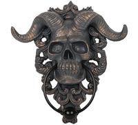 JQQJZLC Sculpture murale en forme de tête de mort de vache 3D, décoration murale, faite à la main, sculptures murales pour intérieur d'étude, cadeau, 12 x 3 x 13 cm