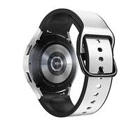 JQQJZLC Silicone de 20 mm + bretelles intelligentes en cuir pour Samsung Galaxy Watch 4 Classic 46 42 mm / Watch4 44 mm 40 mm sans lacune bracelet bracelet