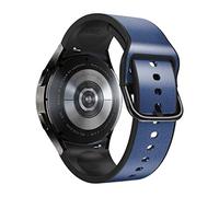 JQQJZLC Silicone de 20 mm + bretelles intelligentes en cuir pour Samsung Galaxy Watch 4 Classic 46 42 mm / Watch4 44 mm 40 mm sans lacune bracelet bracelet