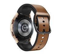 JQQJZLC Silicone de 20 mm + bretelles intelligentes en cuir pour Samsung Galaxy Watch 4 Classic 46 42 mm / Watch4 44 mm 40 mm sans lacune bracelet bracelet