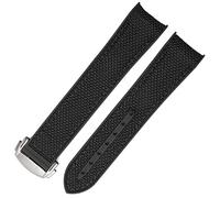 JQQJZLC Slicon de montre en caoutchouc en nylon pour Omega Seahorse 300 Quarter Orange Ocean Universe 600 Black Grey 20mm 22 mm Watch Band (couleur: vert violet, taille: 22 mm)