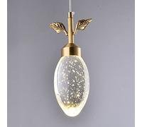 JQQJZLC Suspension à LED à Cristal Moderne Lampe Nordique léger en Laiton de Luxe en Laiton créatif Chambres de Chambre à Coucher léger léger audage de Salle à Manger Barre de Cuisine