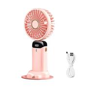 JQQJZLC USB Handheld Small Mini Charging Ventilateur Portable Écran Numérique Plié Ventilateur de Cou Suspendu (Color : Vert, Size : 2000m)