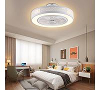 JQQJZLC Ventilateur de Plafond ci-Joint avec des lumières à télécommande LED Modes d'éclairage à Dimmable Dimmables Lumières Mute FLUCH MOUR MOURTIL Lampe pour Le Salon de Chambre à Coucher