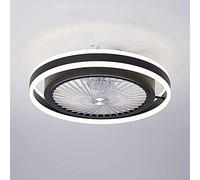 JQQJZLC Ventilateurs de Plafond avec lumières et télécommande 62W LED Moderne Dimmable Ventilateur de Plafond Light Chandelier Coucher Silence Timer 3 VIXE