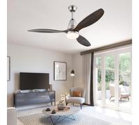 JQQJZLC Ventilateurs de Plafond de 42 '' avec lumières et Bois éloigné, Ventilateurs de Plafond Silencieux 6 Vitesses 3 Couleurs réversibles, Lustre Ventilateur léger avec minuterie, Plafond
